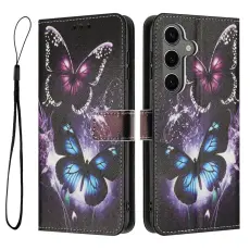 OEM - Pl&aring;nboksfodral f&ouml;r Samsung Galaxy S26 Konstl&auml;der M&ouml;nster - Tv&aring; fj&auml;rilar