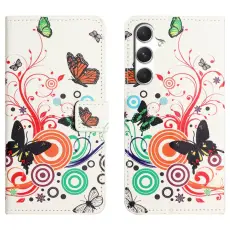 OEM - Pl&aring;nboksfodral f&ouml;r Samsung Galaxy S26 Konstl&auml;der M&ouml;nster - Vit fj&auml;ril