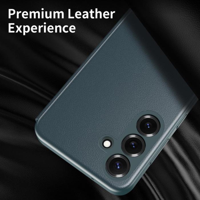 OEM - Mobilfodral för Samsung Galaxy S26 Smart View Konstläder - Grön