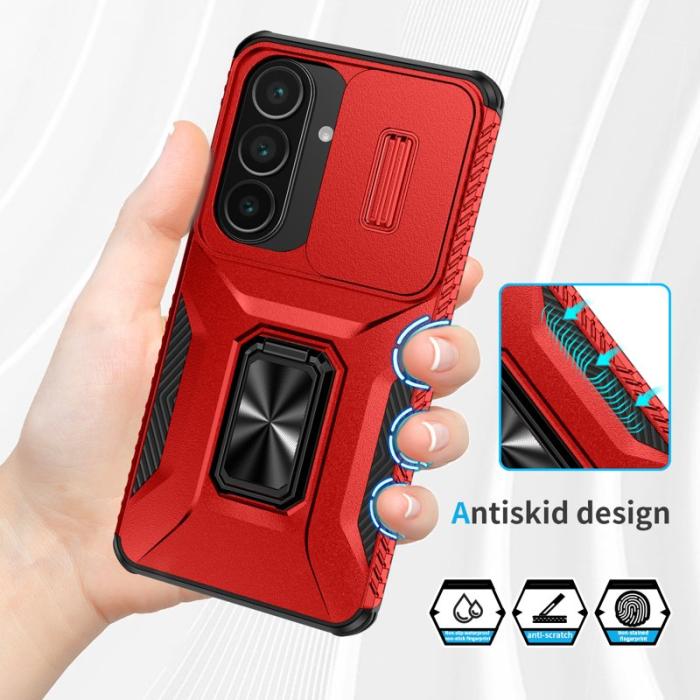 OEM - Mobilskal för Samsung Galaxy S26 Kickstand TPU + PC - Röd
