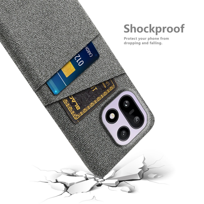 A-One Brand - OnePlus 15 5G Mobilskal Korthållare Cloth + Hard PC - Grå