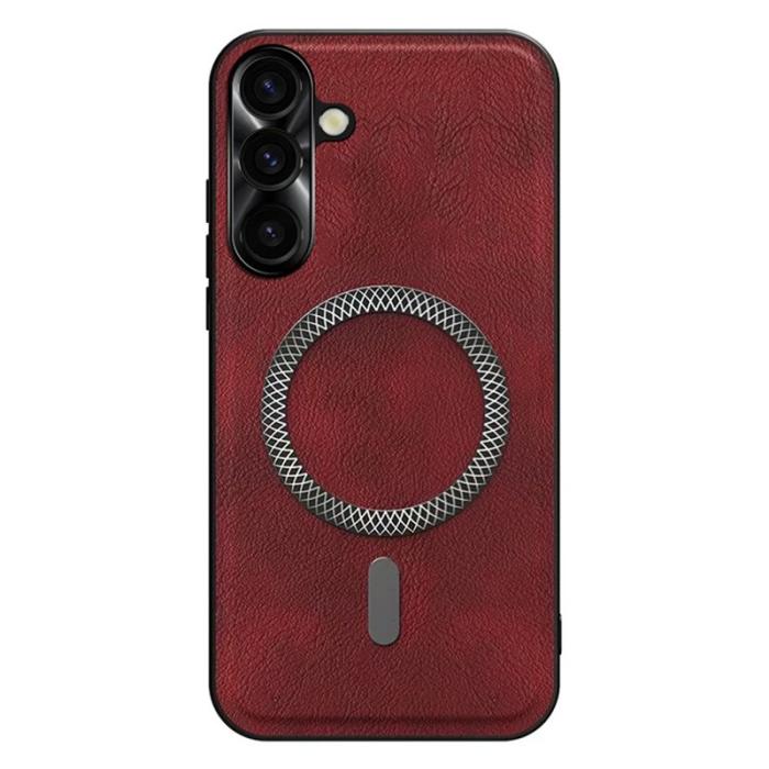 OEM - Mobilskal för Samsung Galaxy S26 TPU + PC med metallram - Vinröd