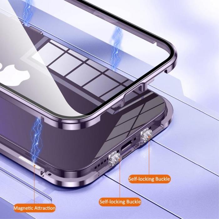 OEM - iPhone 14 Pro Max Skal Metall Magnetic - Blå