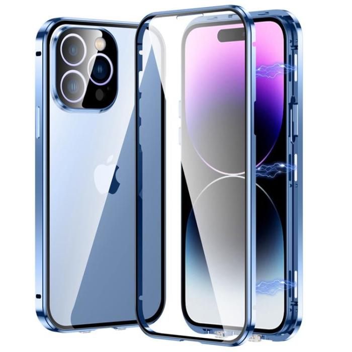 OEM - iPhone 14 Pro Max Skal Metall Magnetic - Blå
