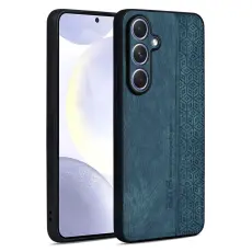 AZNS - AZNS Samsung Galaxy S25 Fodral Skyddande KonstL&auml;der - Gr&ouml;n