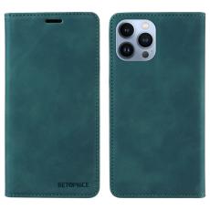 BETOPNICE - BETOPNICE 003 iPhone 12 Pro Max Pl&aring;nboksfodral Konstl&auml;der - Gr&ouml;n