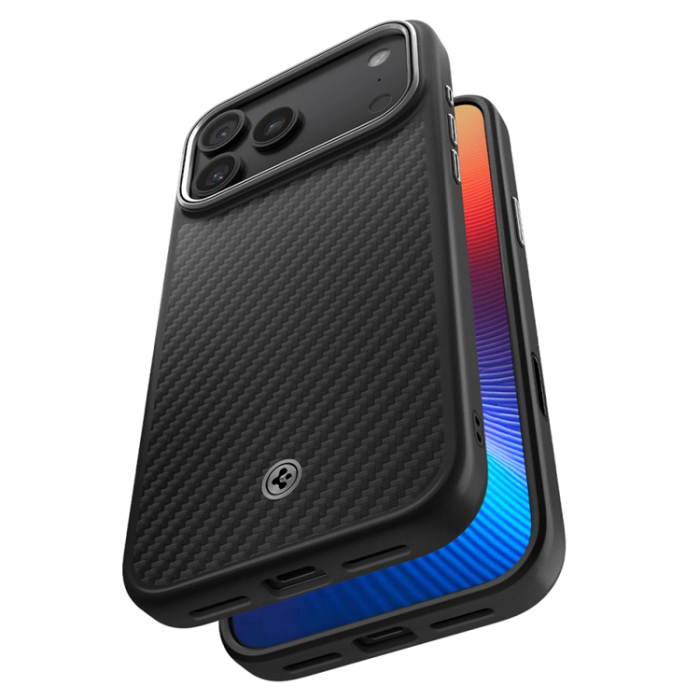 Spigen - Spigen iPhone 17 Pro Mobilskal Magsafe Enzo Aramid - Svart/Silver