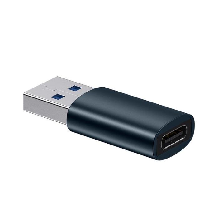BASEUS - Baseus USB 3.1 OTG Till Typ-C Adapter - Blå