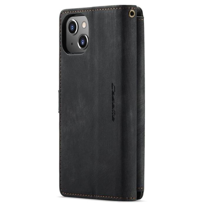 Caseme - CASEME iPhone 14 Plånboksfodral C30 Zipper - Svart