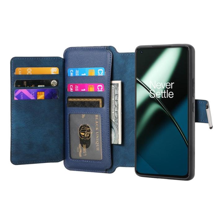 CASENEO - CASENEO OnePlus 11 5G Plånboksfodral MW-02 Konstläder - Blå