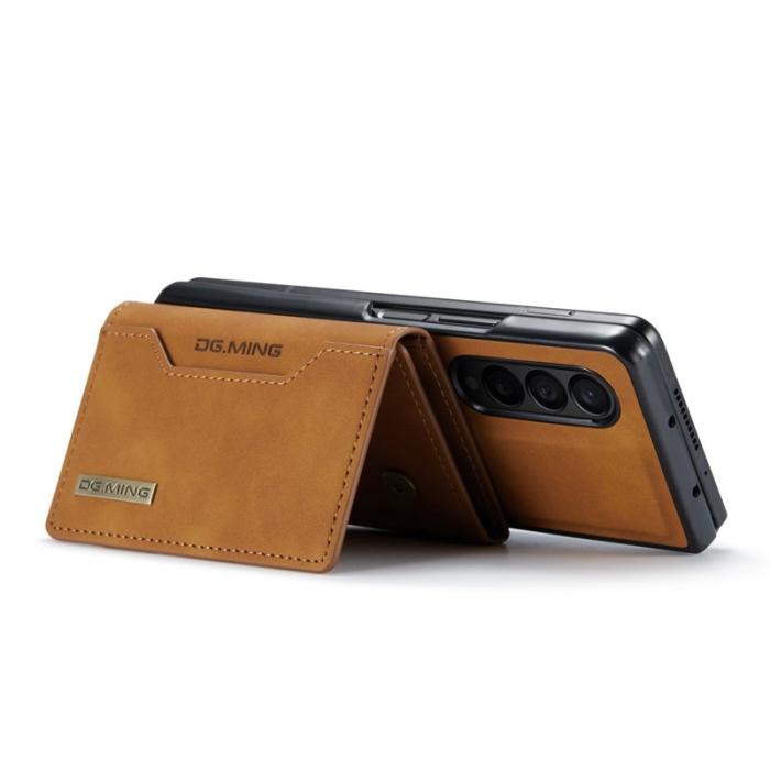 DG.MING - DG.MING Konstläder Plånboksfodral för Samsung Galaxy Z Fold3 5G - Brun