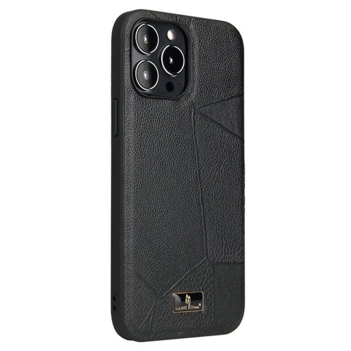 FIERRE SHANN - FIERRE SHANN för iPhone 14 Pro Max Fodral KonstLäder - Vit