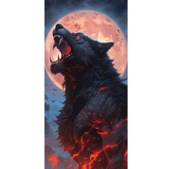 iSecrets - Plånboksfodral till Apple iPhone 13 Pro med Ylande varg