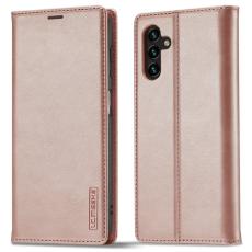 LC.imeeke - LC.IMEEKE Pl&aring;nboksfodral f&ouml;r Samsung Galaxy S23 FE - Konstl&auml;der- Ros&eacute;guld