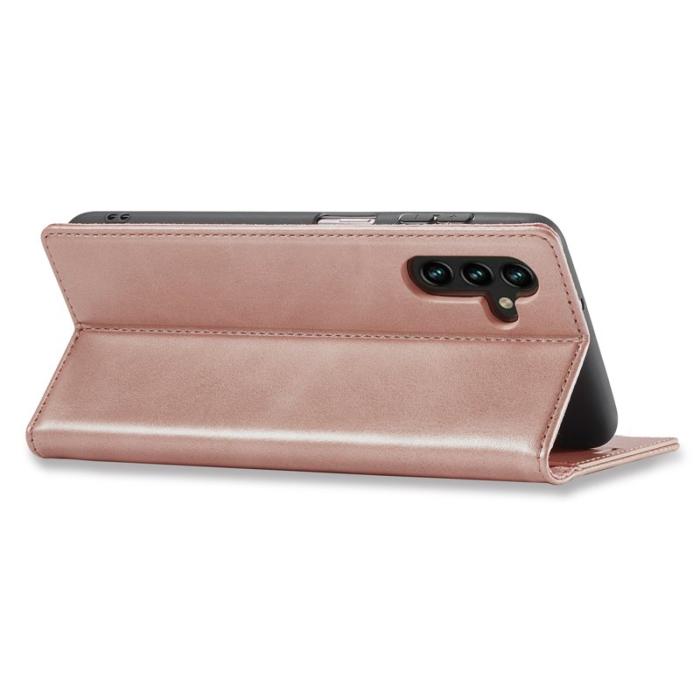 LC.imeeke - LC.IMEEKE Plånboksfodral för Samsung Galaxy S23 FE - Konstläder- Roséguld