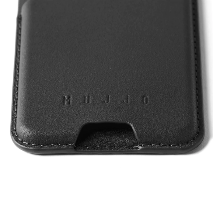 Mujjo - Mujjo Magsafe Läder Korthållare - Svart