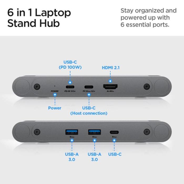 Tech-Protect - Spigen Stativ för Bärbar Dator Hub Space - Grå