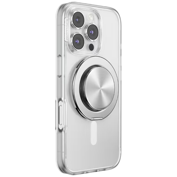 PopSockets - PopSockets MagSafe Popuphållare och Stativ Aluminium Radial - Silver
