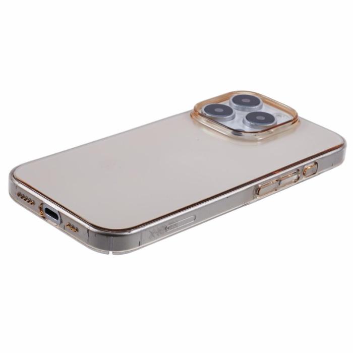 X-Level - X-LEVEL Mobilskal till iPhone 16 Pro Ultra Slim Hård PC Klar - Guld