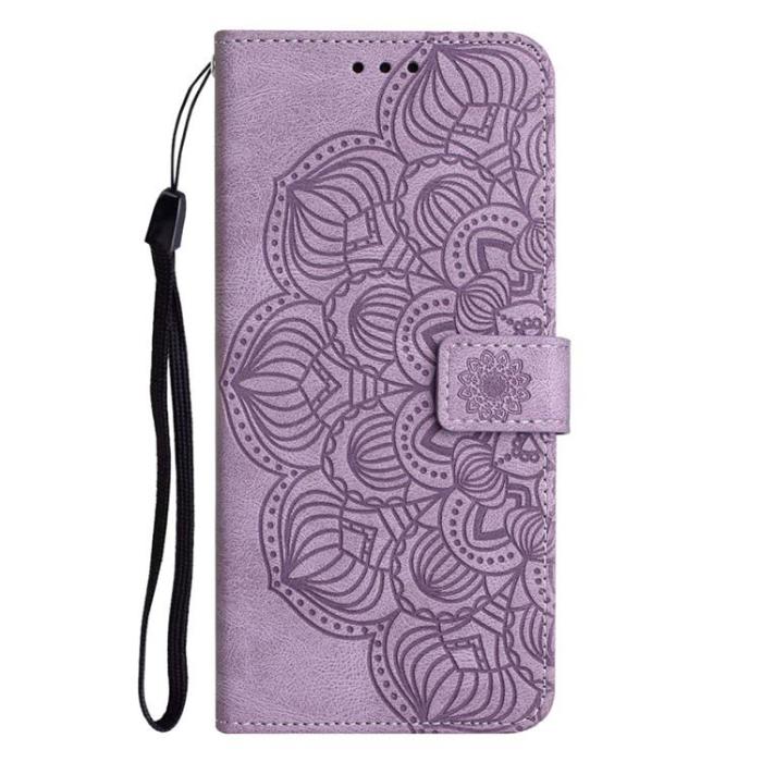 OEM - iPhone 14 Pro Max Plånboksfodral Mandala Flower - Lila