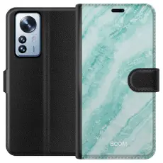 Gustaf - Pl&aring;nboksfodral till Xiaomi 12 Pro med Mint Marble