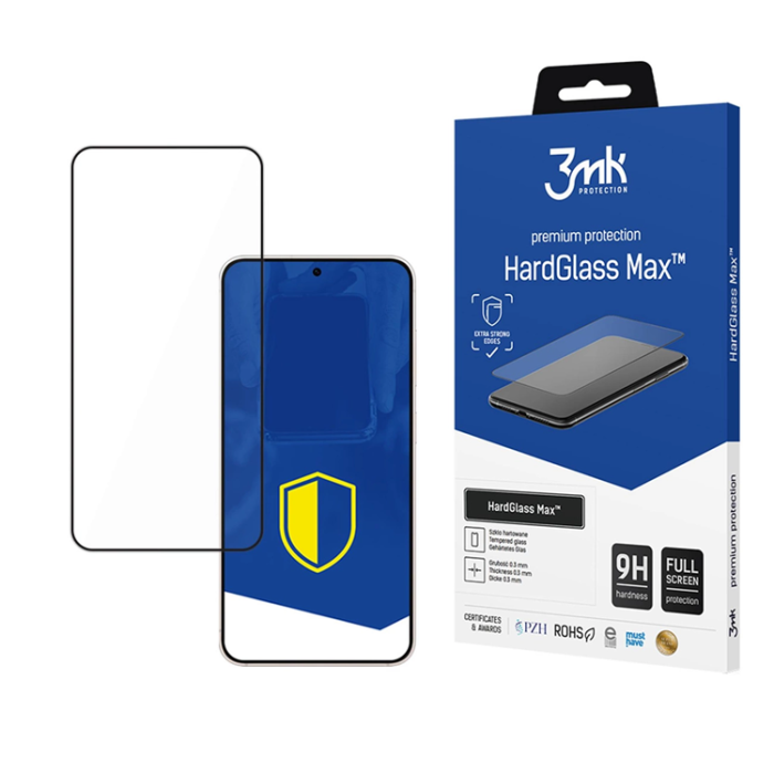 3MK - 3MK Galaxy S25 Edge Härdat Glas Skärmskydd Max - Svart
