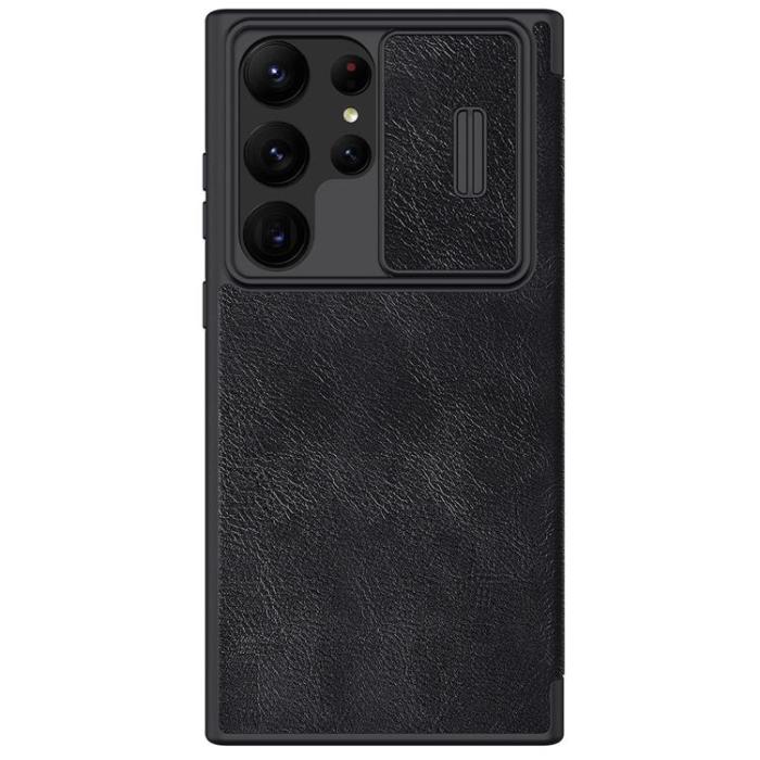 UTGATT1 - Nillkin Galaxy S23 Ultra Plånsboksfodral Qin Läder Pro - Svart
