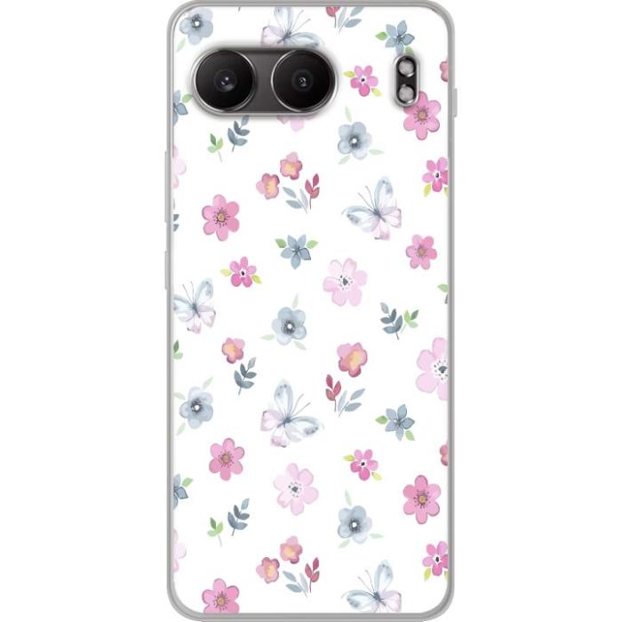 iSecrets - Mobilskal till OnePlus Nord 4 med Blommor och fjärillar