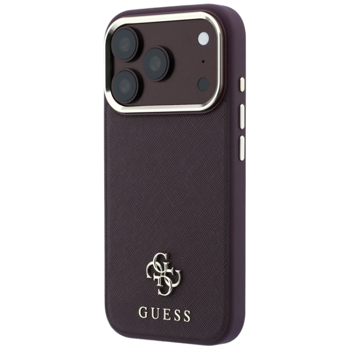 Guess - Guess Mobilskal För iPhone 18 Pro Max/17 Pro Max Magsafe Saffiano Small 4G Logo