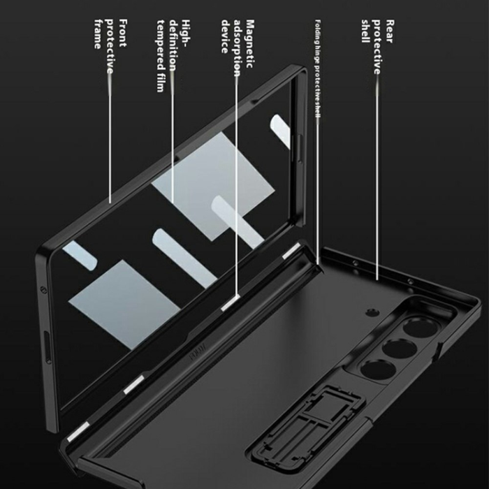 GKK - GKK Galaxy Z Fold 7 Mobilskal med Magnetic Hinge Kickstand 