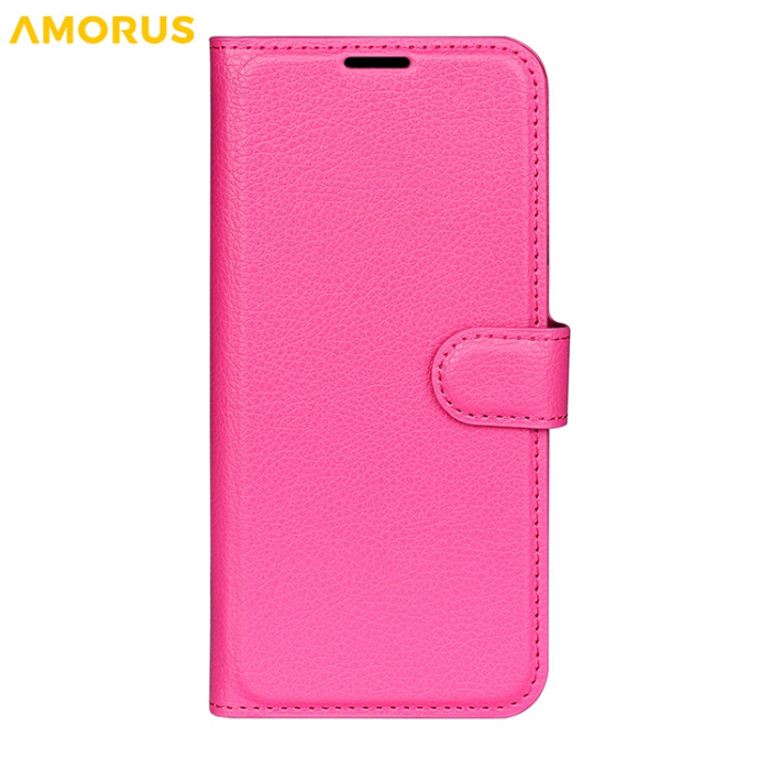 Amorus - AMORUS iPhone Air Plånboksfodral Flipstativ Litchi - Rose