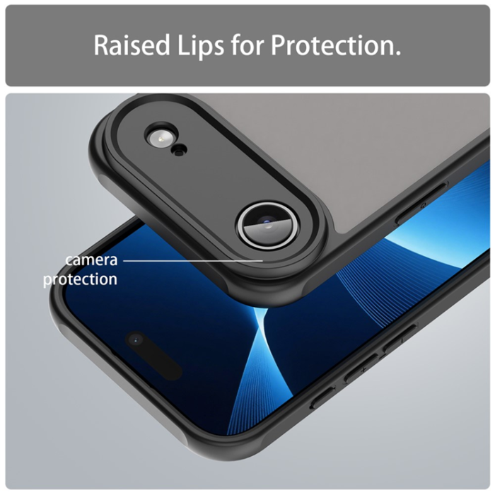 A-One Brand - iPhone Air Mobilskal Frostade krockkuddar Drop Proof - Svart