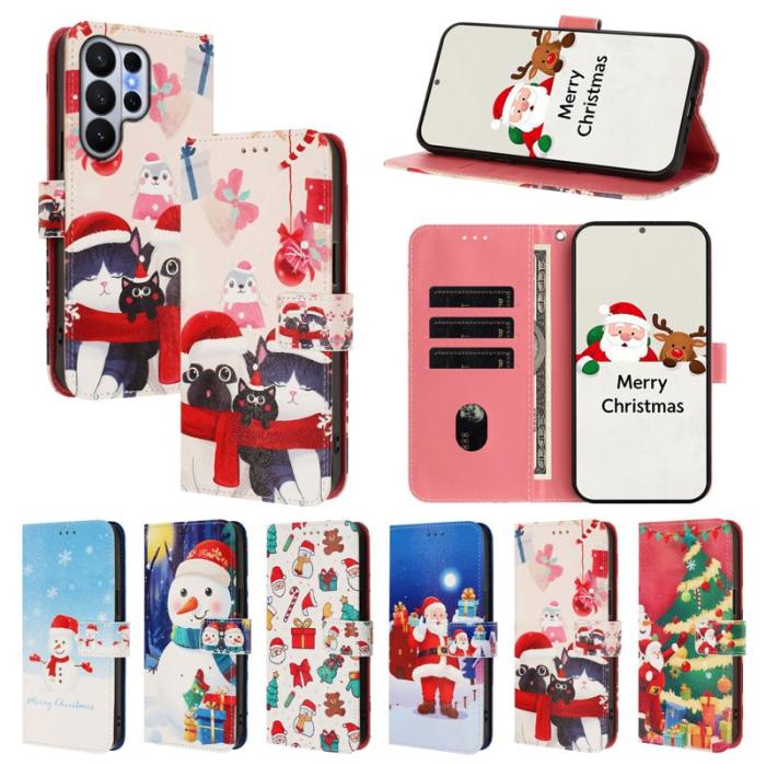 OEM - Samsung Galaxy S26 Ultra Fodral Konstläder Julmönster - Juldjur