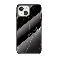 OEM - Anti-Scratch H&auml;rdat Glas Sk&auml;rmskydd skal iPhone 13 mini - Svart Marble
