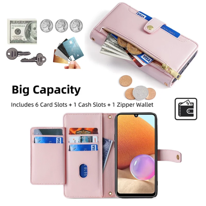 A-One Brand - Galaxy A32 4G Plånboksfodral med Handledsrem