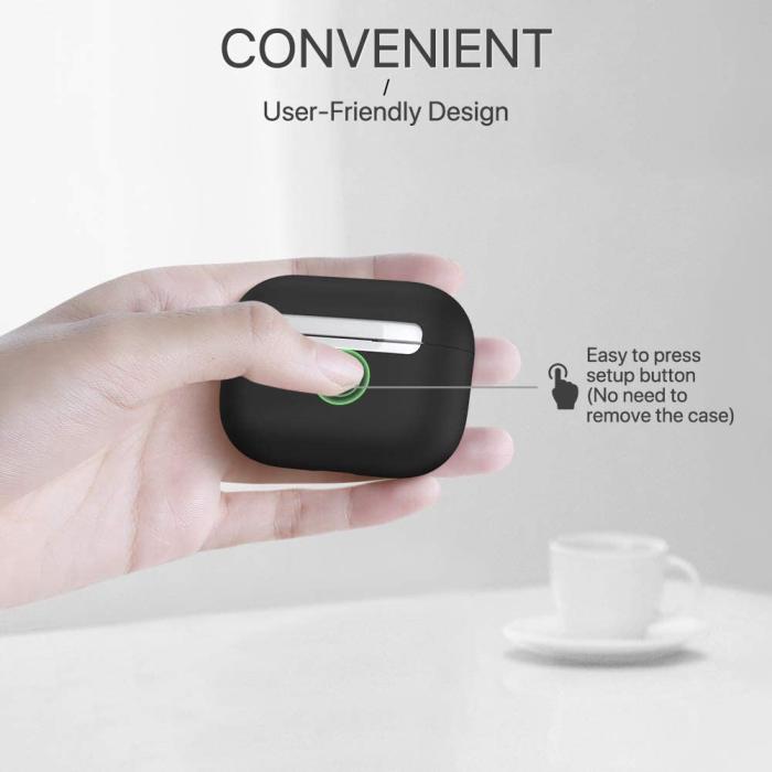 A-One Brand - Airpods Pro 1 Skal Liquid Silicone - Svart