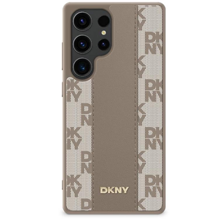 DKNY Galaxy S25 Mobilskal MagSafe Läder Checkered Pattern - Taupe | 2353 | AlltMobil