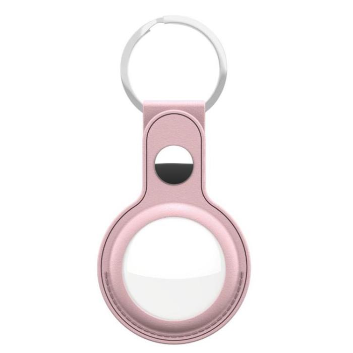 KeyBudz - Keybudz Nyckelring i Läder För AirTag - Rosa