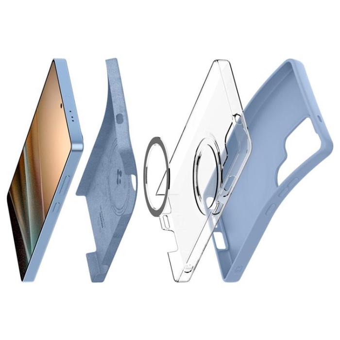 Spigen - Spigen Galaxy S25 Ultra Mobilskal Magsafe Silikon Fit - Blå