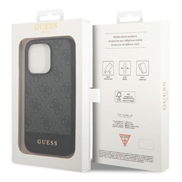 Guess - GUESS iPhone 14 Pro Max Skal 4G Stripe - Gr