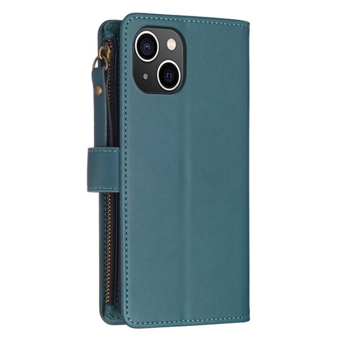 A-One Brand - iPhone 15 Plus Plånboksfodral Zipper Flip - Grön