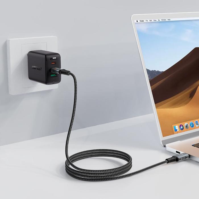 Acefast - Acefast USB-C till USB-C kabel 100W 2m - Svart