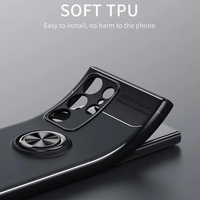 Taltech - Galaxy S24 Ultra Mobilskal Ringhållare Kickstand - Blå