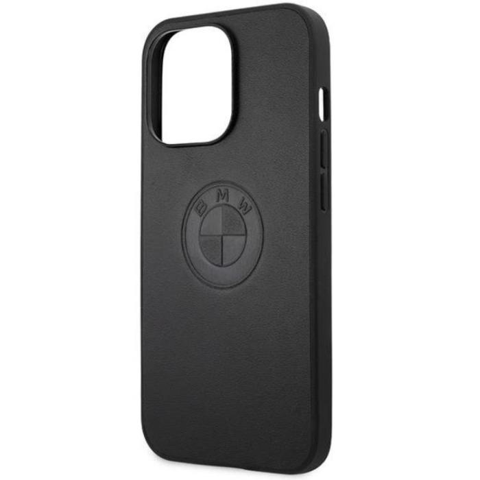 BMW - BMW iPhone 13 Pro/13 Mobilskal Läder Embossed - Svart