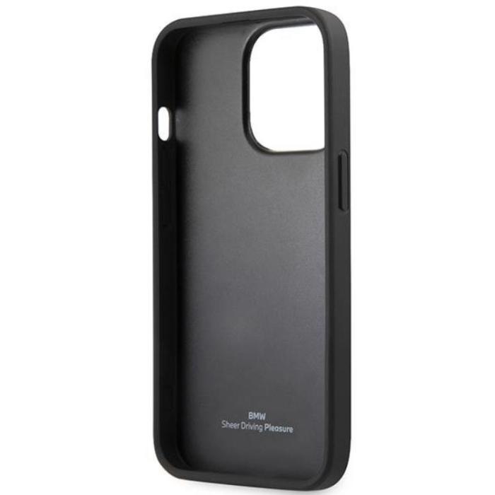 BMW - BMW iPhone 13 Pro/13 Mobilskal Läder Embossed - Svart