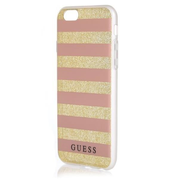 Guess Ethnic Chic Stripes 3D Skal iPhone 6 / 6S - Guld / Rosa | 2353 | AlltMobil