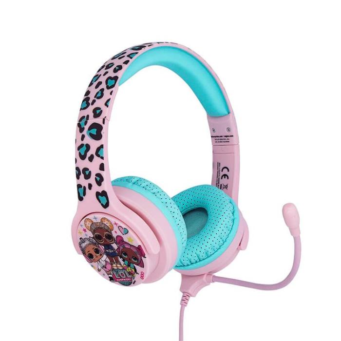 LOL - LOL Interaktiv hörlurar / headset On-Ear 85 / 94dB Bom-Mik - Rosa
