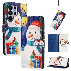 OEM - Samsung Galaxy S26 Ultra Fodral Konstl&auml;der Julm&ouml;nster - Vit