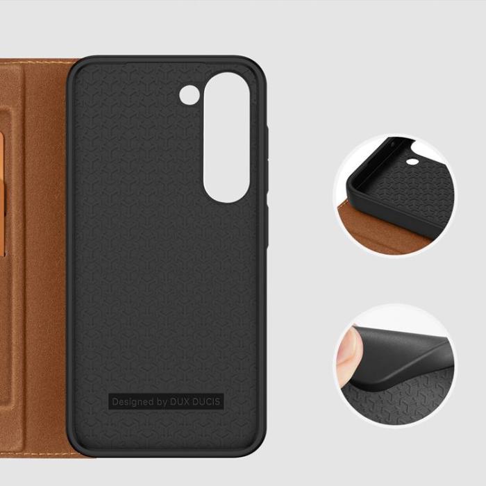 Dux Ducis - Dux Ducis Galaxy S23 Plus Plånboksfodral Skin X2 - Brun