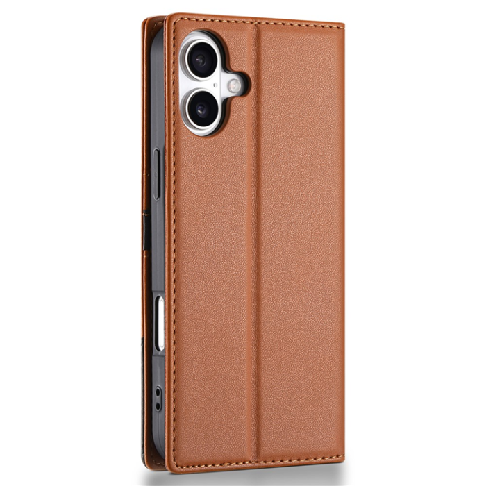 N.BEKUS - N.BEKUS iPhone 17 Plånboksfodral RFID Blocking P3 - Brun